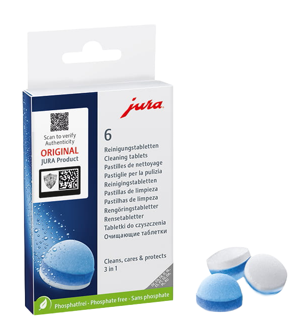 Jura - 3-Phasen-Reinigungstabletten 6er Blister - 24225
