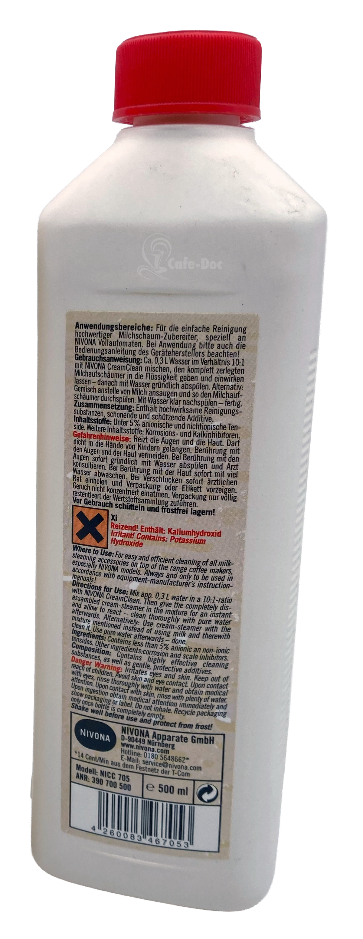 Nivona - Flüssig-Milchsystemreiniger CreamClean, 500ml - 390 700 500